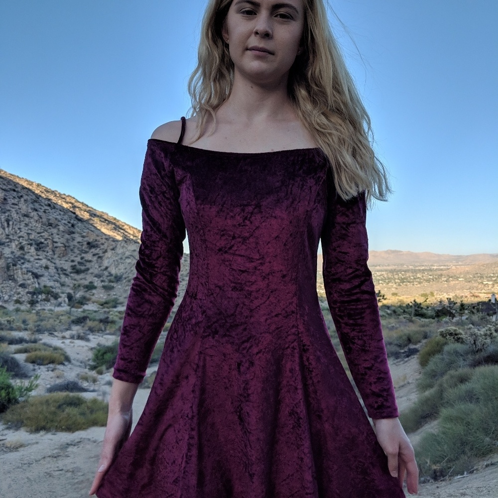 Vintage 90's crushed velvet dress